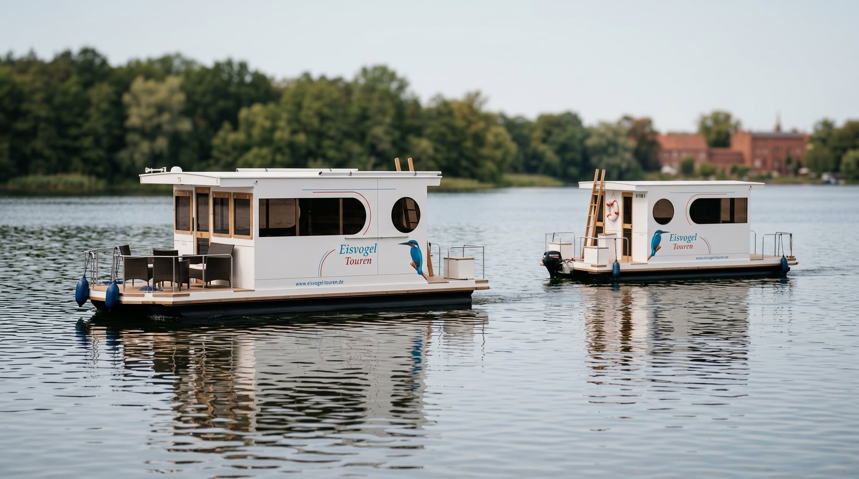 Die Eisvogel-Flotte: Hausboot Maxi und Mini auf dem Ruppiner Seenland